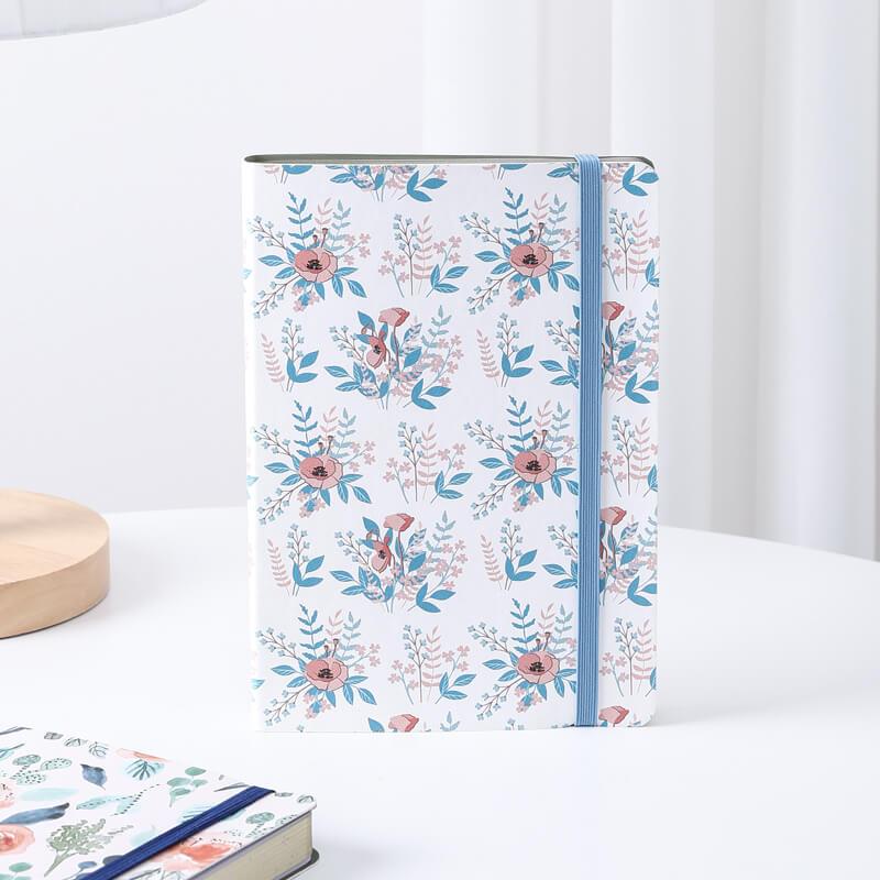 Fresh Plant Dotted Blue Notebook - Carta Lusso